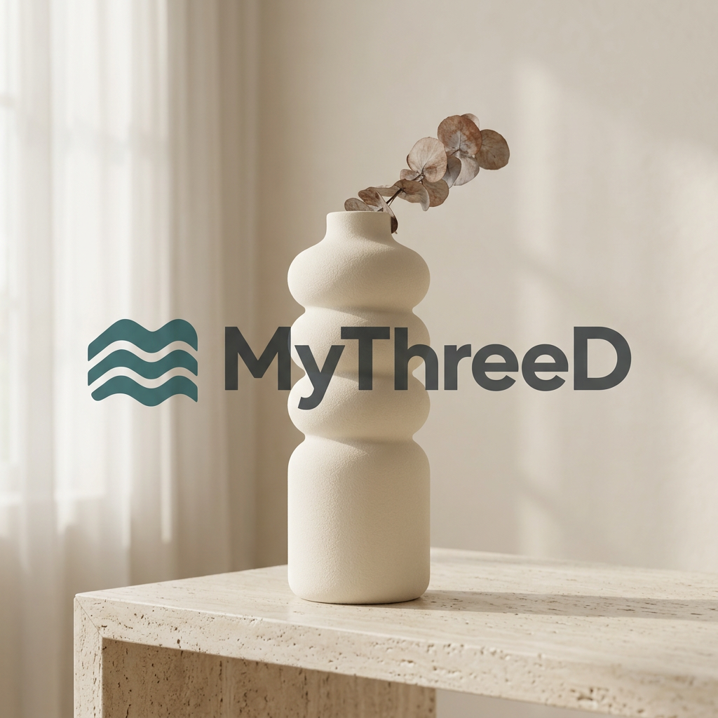 Vaso MyThreeD bianco avorio matte con filigrana