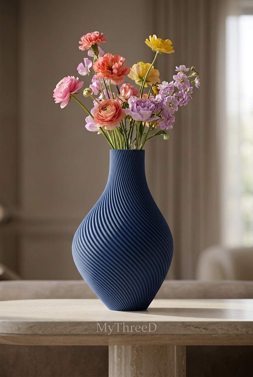 Vaso asimmetrico a coste Blu