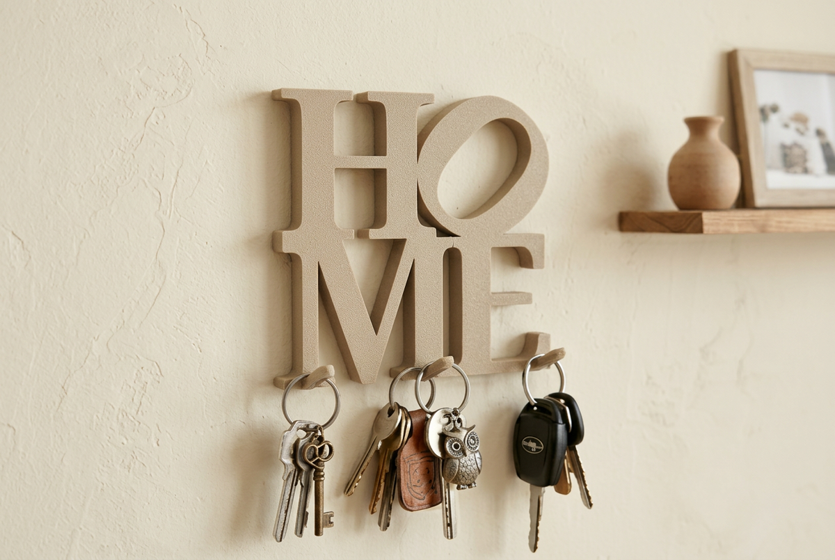 Portachiavi HOME beige