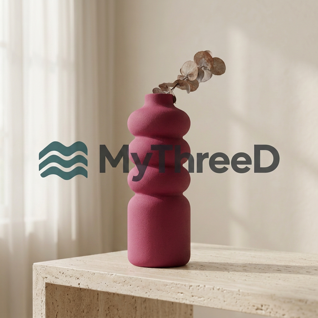Vaso MyThreeD magenta matte con filigrana