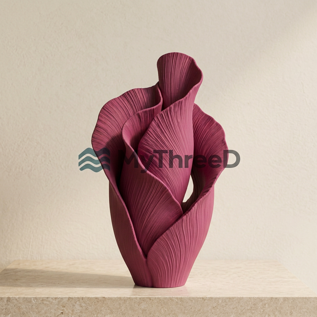 Vaso PETALI magenta opaco con filigrana MyThreeD