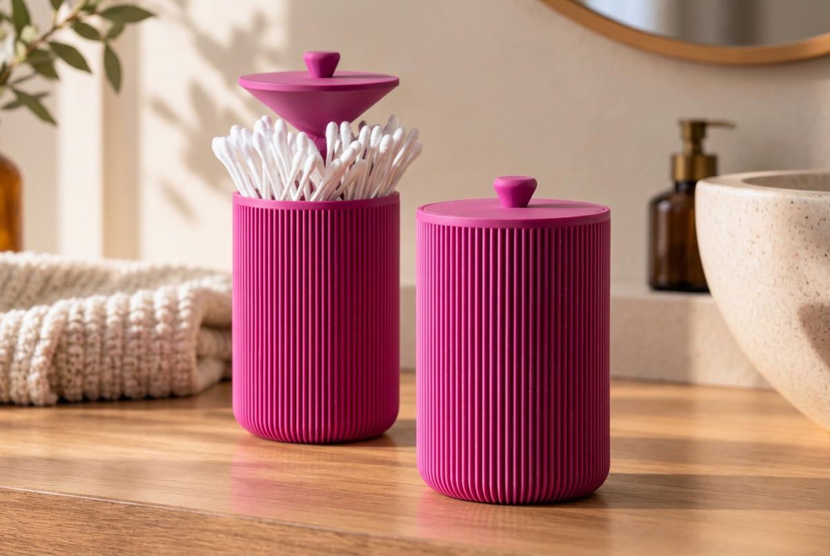 Porta cotton fioc magenta