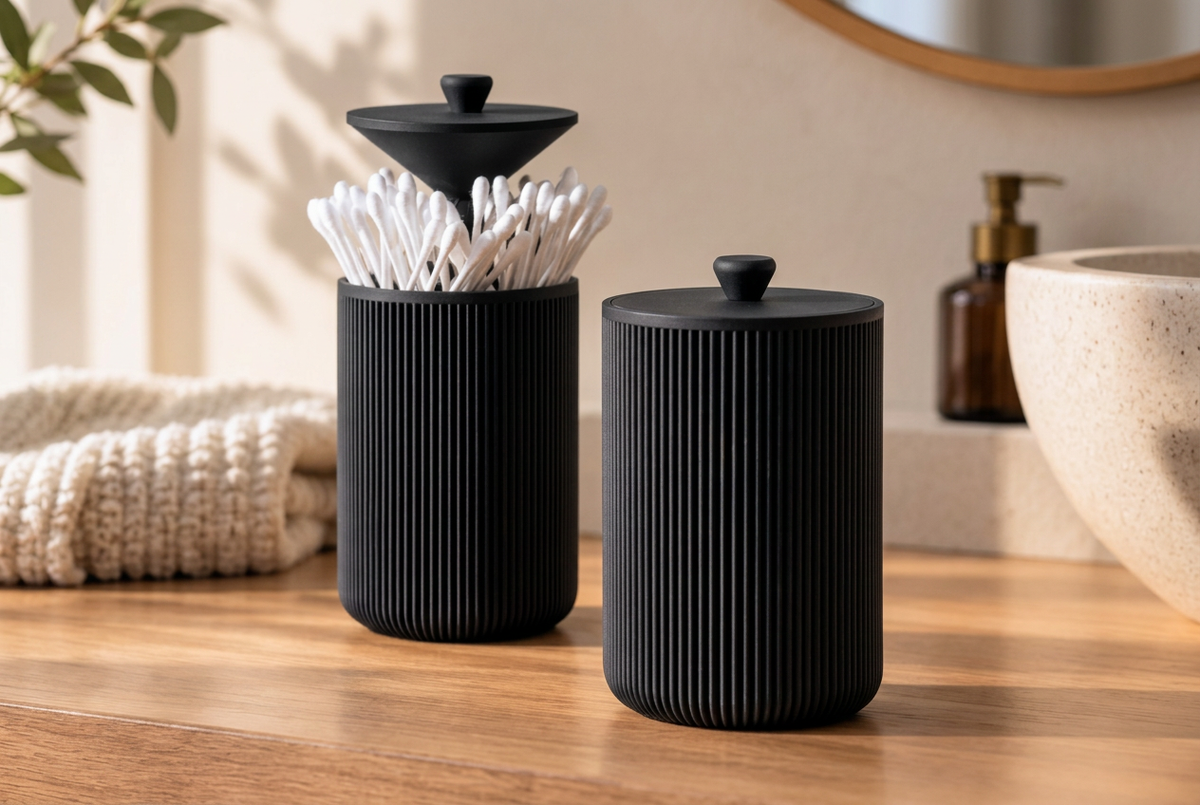 Porta cotton fioc nero
