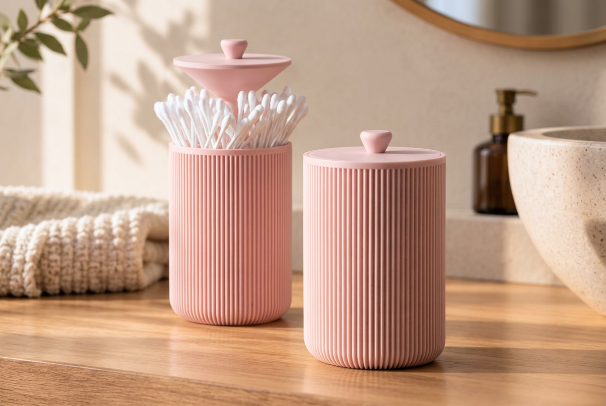 Porta cotton fioc rosa