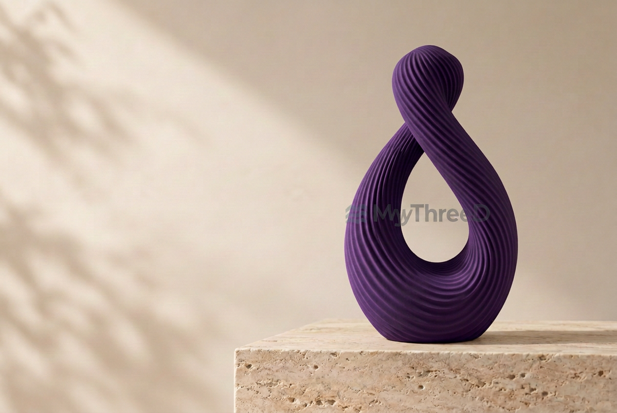 Vaso Loop viola con filigrana MyThreeD
