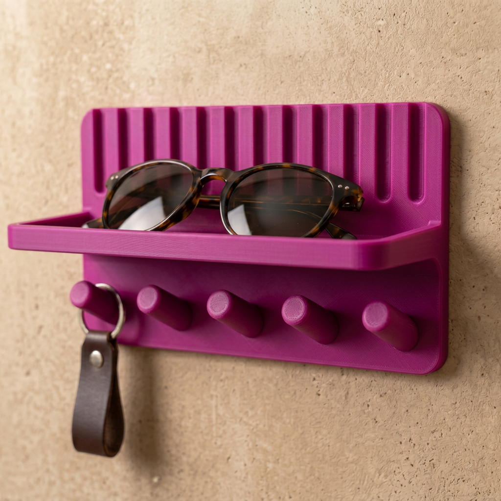 Portachiavi con mensolina magenta