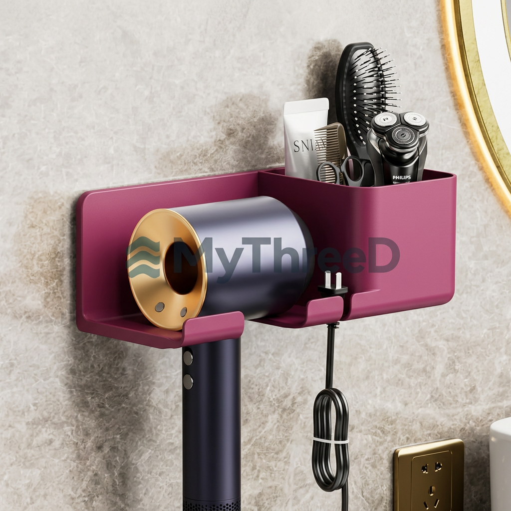 Supporto da parete per Dyson Supersonic magenta, MyThreeD