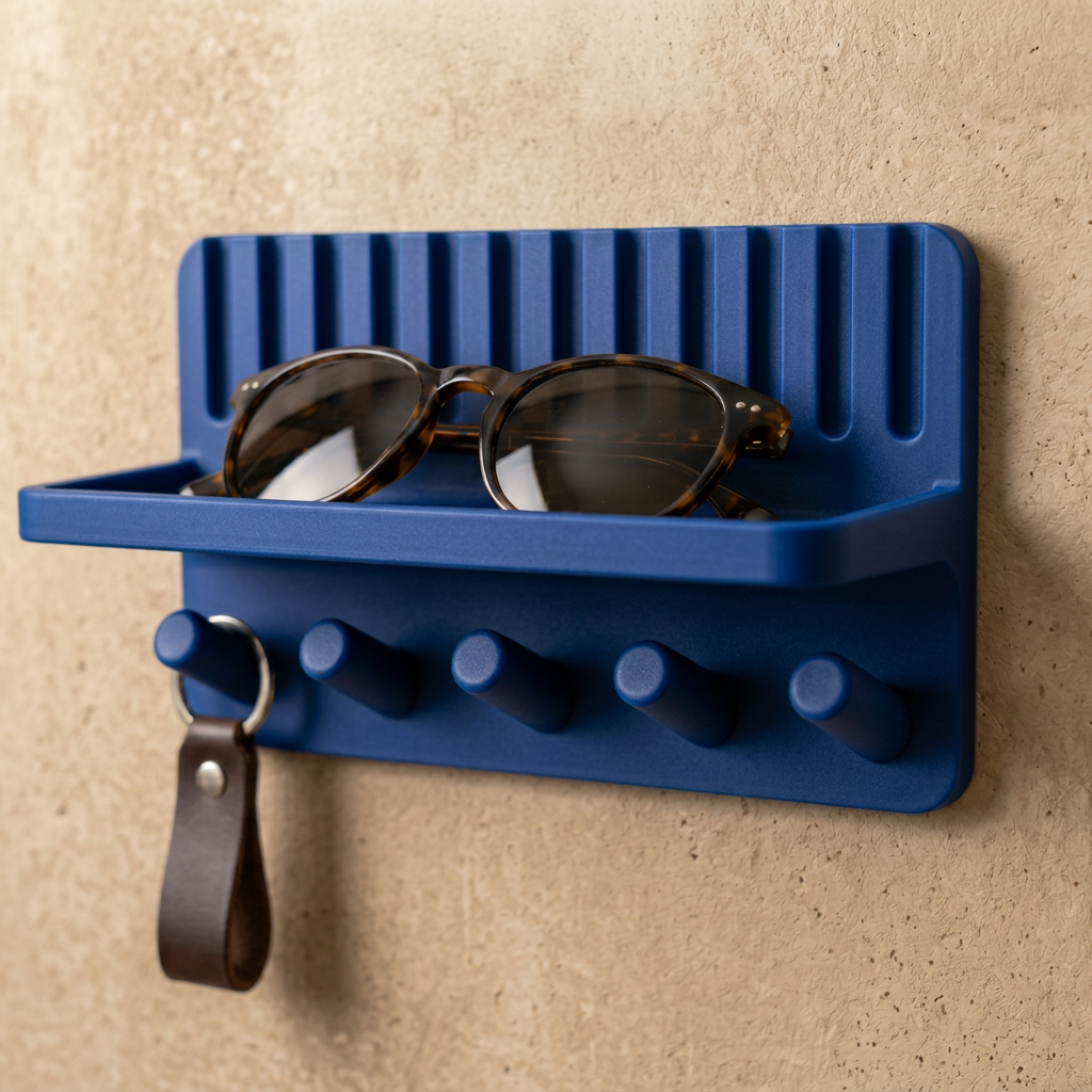Portachiavi con mensolina blu