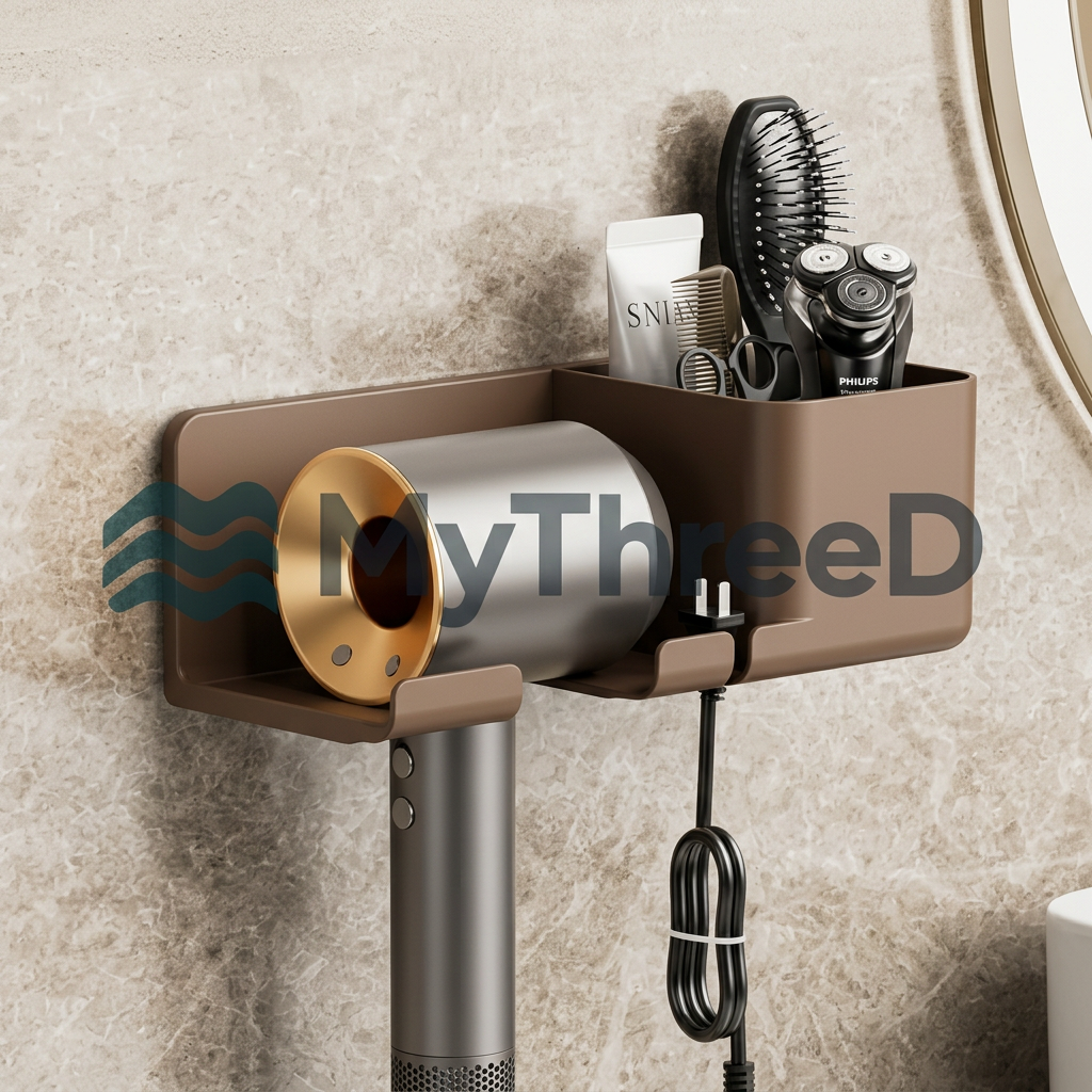 Supporto da parete per Dyson Supersonic marrone, MyThreeD