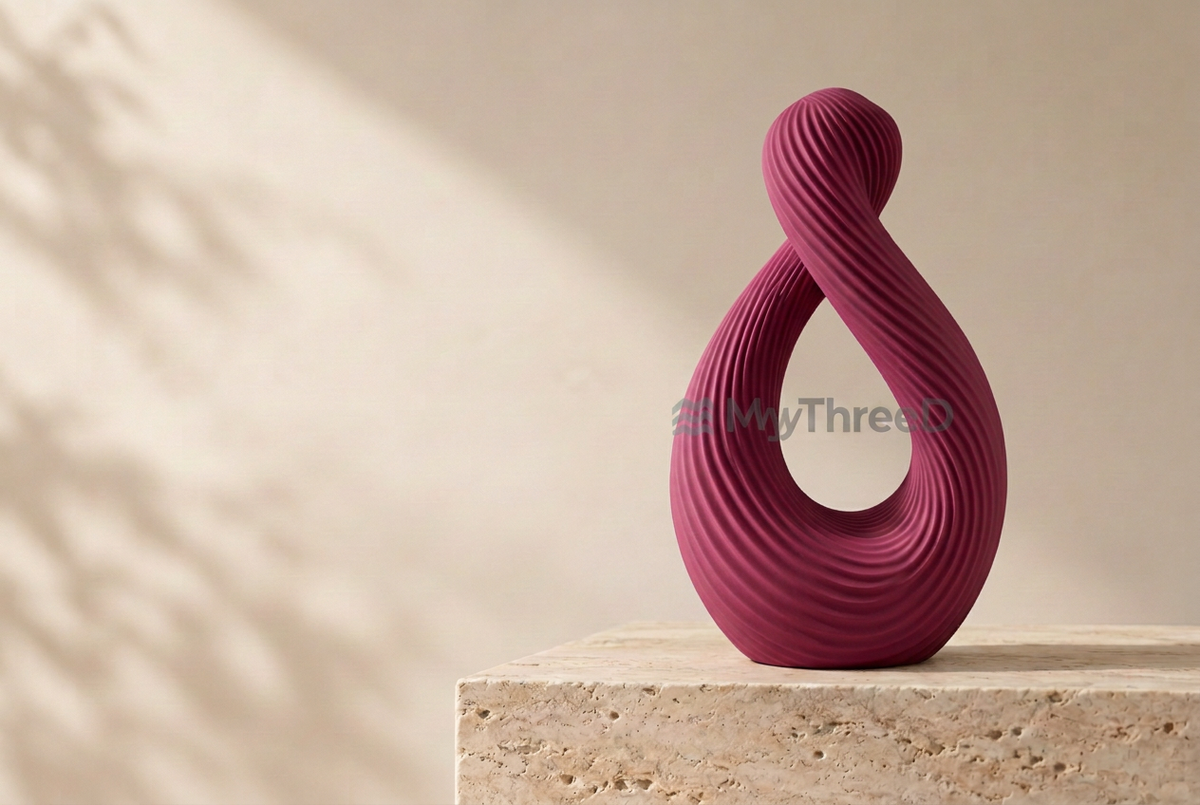 Vaso Loop magenta con filigrana MyThreeD