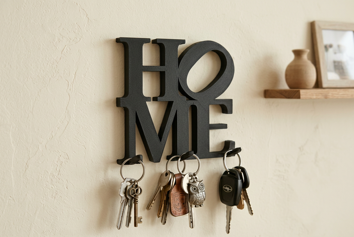 Portachiavi da parete HOME nero matte