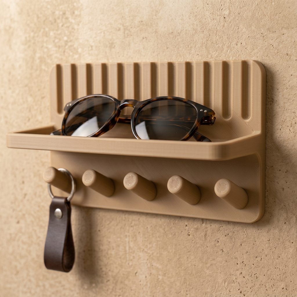 Portachiavi con mensolina beige