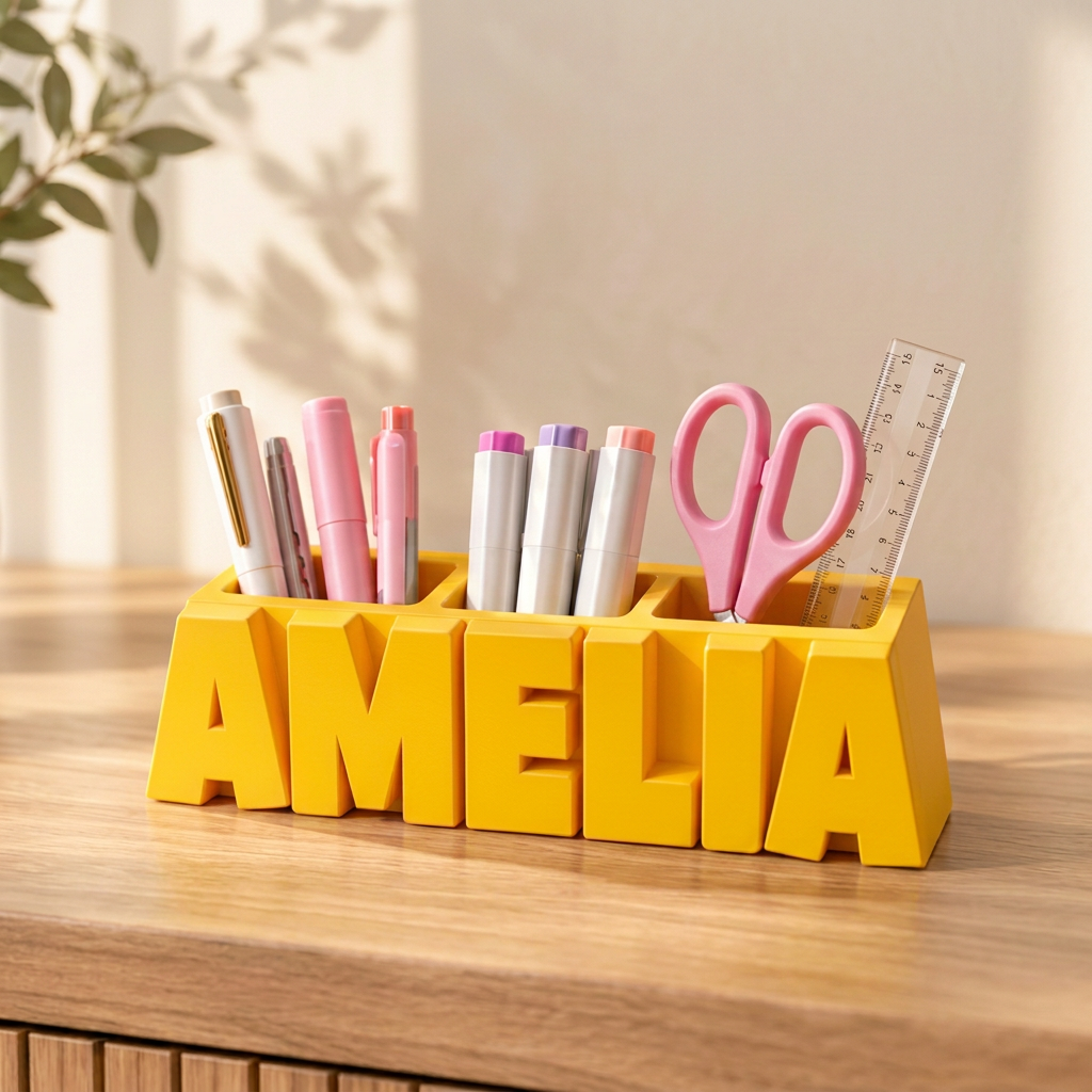 Portapenne AMELIA giallo sole