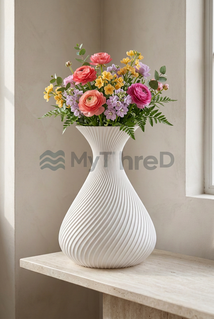 Vaso bianco con bouquet fresco e colorato